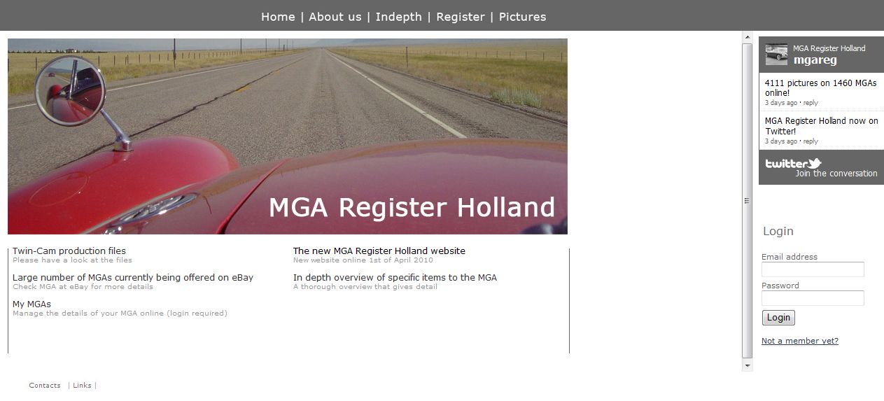 MGA register Holland
