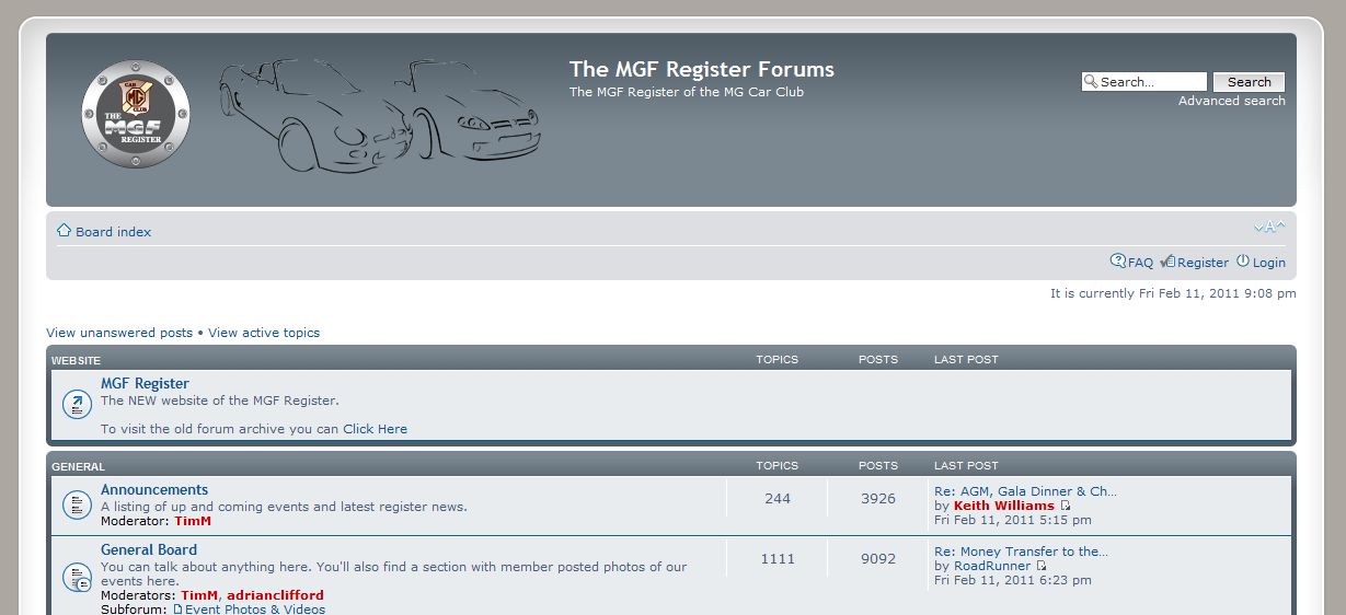The MGF Register Forum